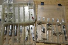 Gage Pins and Pin Holders,  Go/No-Go Pin Sets in Plano Plastic Divider Cases
