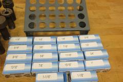 5C Collets **NIB** China (18pc) Set 1/16" - 1-1/8" with Divider Stand, and Emergency 5C Collets