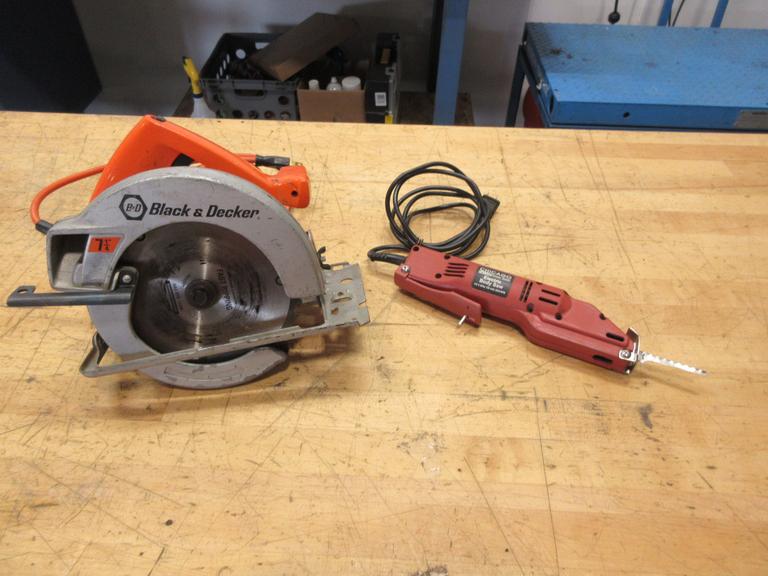 Black & Decker 7-1/4 Circular Saw and Chicago Electric Body Saw
