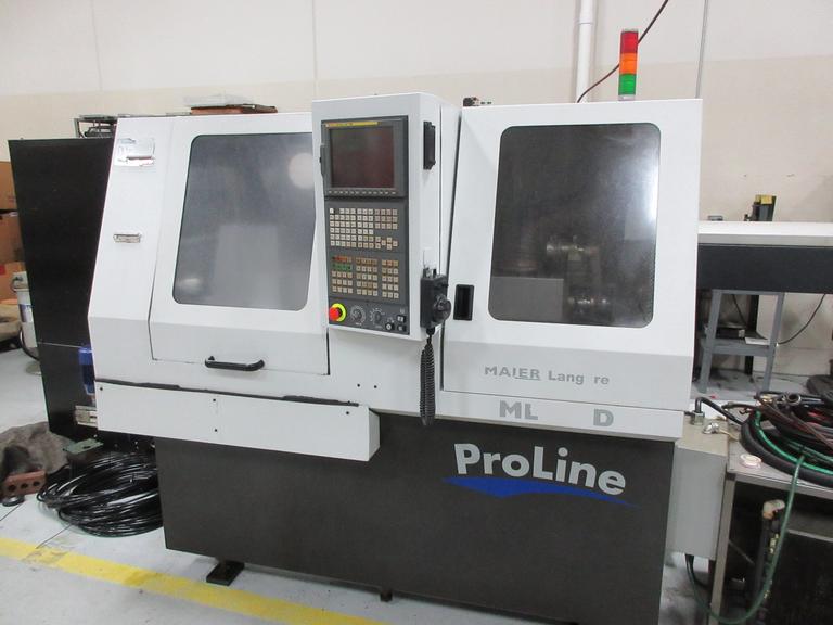 Maier ML32D 9 Axis Proline CNC Swiss Lathe with LNS Hydrobar Express 332 Bar Feeder and Shopmade High Pressure Coolant System