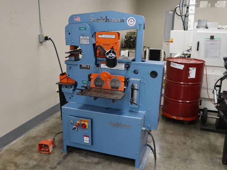 Scotchman 50514-EC 50 Ton Hydraulic Ironworker, Flat Shear, Angle Shear, Brake, Punch, Notcher