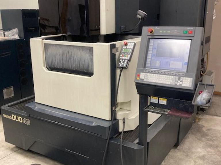 Makino Duo43 CNC Wire Type EDM, MGW-S6 Control, 34.25" x 29.72" Tank (Machine Prepped for Shipment)