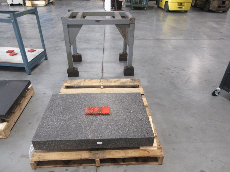 Tru-Stone Corp. Gray Granite Surface Plate Grade B with Steel Stand