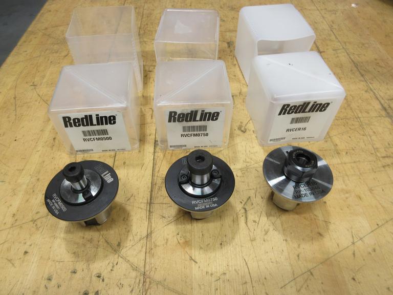 Redline Tools VariaConnect Tool Holders, (1) RVCFM0500 1/2" Pilot Face Mill (1) RVCF0750 3/4" Pilot Face Mill, (1) RVCER16 ER16 Collet Type ***New Unused***