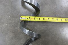 Used Haas 84" x 3.75" Chip Auger Screw, 1.875" Female Connection