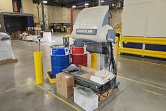 Sealed Air SpeedyPacker Insight, Foam-In-Bag Packaging System, 19" Floor Model, with Drums of Chemicals and Accessories