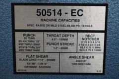 Scotchman 50514-EC 50 Ton Hydraulic Ironworker, Flat Shear, Angle Shear, Brake, Punch, Notcher
