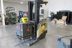 Crown Electric Standing Reach Forklift with Charger, 3500 LB Load Capacity