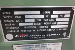 Sunnen Horizontal Honing Machine, MBC-1804-D, Auto Stroking, with Graco Endura-Flo 4D150 Air Op Fluid Transfer Pump