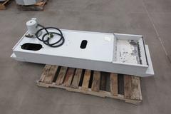 Used Haas Older Style 35 Gallon Coolant Tank with Gray Mills Low Pressure Coolant Pump