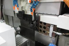Maier ML32D 9 Axis Proline CNC Swiss Lathe with LNS Hydrobar Express 332 Bar Feeder and Shopmade High Pressure Coolant System