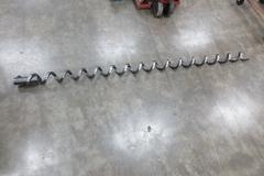 Used Haas 84" x 3.75" Chip Auger Screw, 1.875" Female Connection