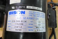 Used Haas 32-6611 Bison Chip Auger Motor Assy w/ Gearbox and 7 Pin Connector and Cable
