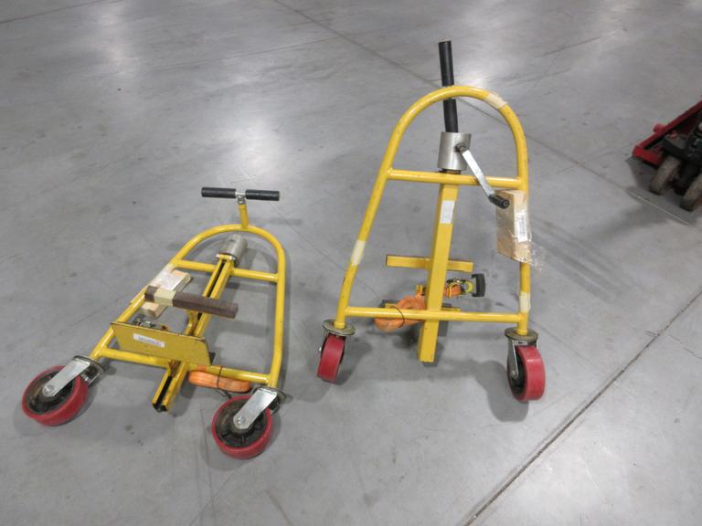 Manual Furniture Moving Dollies, Heavy Duty 1320 lb Capacity, 12" Lift with Swiveling Casters and Ratchet Straps