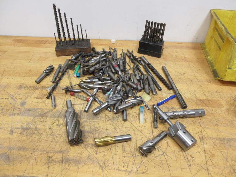 High Speed Steel Cutting Tools Assorted, Drills, Reamers, End Mills, and More, Some New Mostly Used