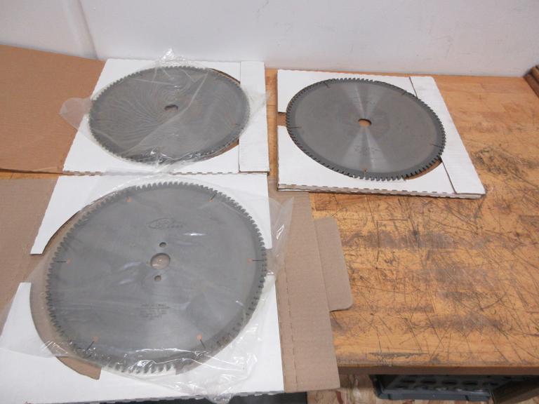 FS Tool Carbide Tipped Cut-Off Saw Non-Ferrous Blades (2) 14" x 30mm x 100T **One New, One Slight Use**, (1) 350mm x 32mm x 108T **New**