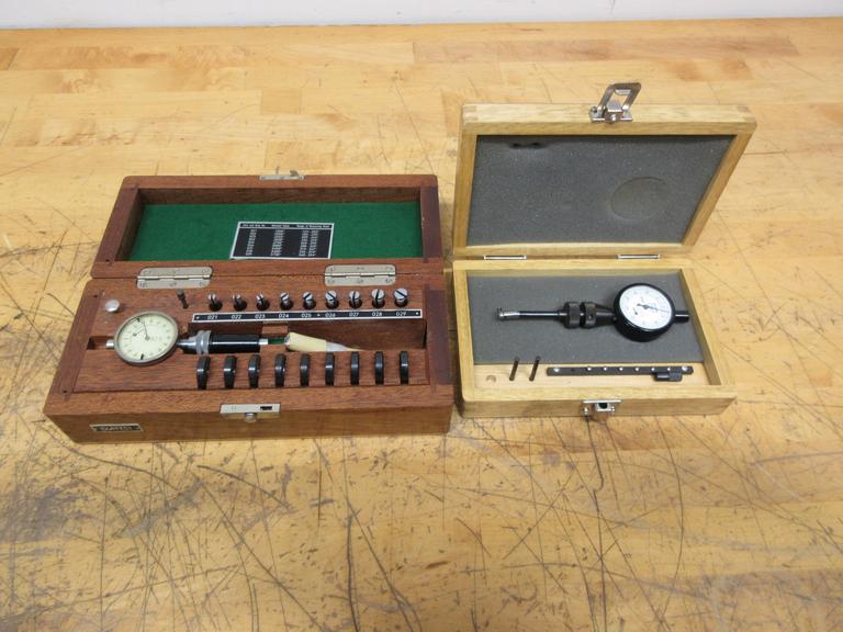 Small Hole Dial Bore Gages, (1) Diatest .165" - .394" with Setting Rings, (1) Scherr Tumico Approx .225" - .325", Both In Wood Cases