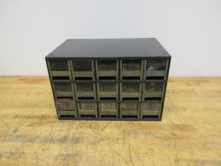 Multi Bin 15 Drawer Organizer with Contents of  Hardware and Tooling