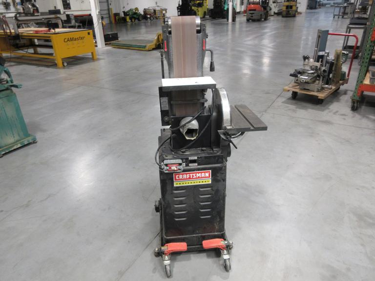 Craftsmen Professional 6" x 48" Oscillating Belt and 12" Disc Sander, on Rolling Metal Stand