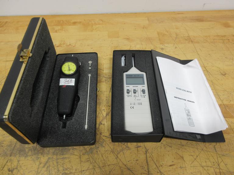 Ametek 5-500 Gram Force Gauge Model LKG-05 , Extech 407735 Decibel Sound Level Meter 35-135 db
