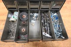 Multi Bin 15 Drawer Organizer with Contents of  Hardware and Tooling