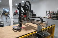 CAMaster Stinger X3 SR-48 CNC Router, 4 Zone Hurricane Vacuum Table System, Main Spindle and 2 Sub Spindles