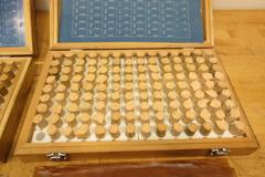 Changda .501" - .625" and .626" - .750" Minus Pin Gage Sets in Wooden Cases, ***All New Pins Still Wrapped***