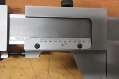 Scherr Tumico 36" Verneer Caliper in Wood Case, 1/1000" on Front, 1/50th mm on Barck Side