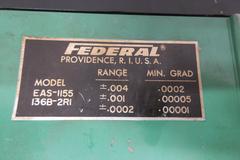 Federal Electronics 136B-2-R1 Precision Adjustable Bore Comparator .000005" with 136B-2R1 Analog Gage Readout and Battery