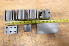 Vee Blocks (5) Assorted Sizes, (1) Steel Rectrangle 5" x 2.5" x 2", (1) 1-2-3 Block, All Precision Ground