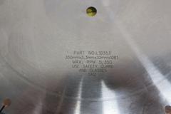 Cut-Off Saw Non-Ferrous Carbide Tipped Saw Blades (3pcs), (1) Leitz 350mm x 30mm x 108T, (1) FS Tool 350mm x 32mm x 108T, (1) 350mm x 30mm x 108T
