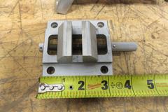 Gast Air Driven Spindle Mounted on 2" Travel Cross Slide, and  Small 1.75" Wide Self Centering Vise