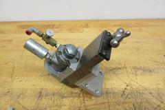 Gast Air Driven Spindle Mounted on 2" Travel Cross Slide, and  Small 1.75" Wide Self Centering Vise