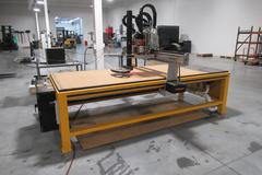 CAMaster Stinger X3 SR-48 CNC Router, 4 Zone Hurricane Vacuum Table System, Main Spindle and 2 Sub Spindles