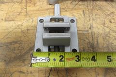 Gast Air Driven Spindle Mounted on 2" Travel Cross Slide, and  Small 1.75" Wide Self Centering Vise