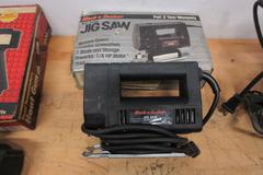 Corded Power Tools, Milwaukee Drill, 7-1/4" Skilsaw, Black & Decker Jigsaw, Weller Soldering Iron, Ace Heat Gun