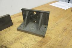 Cast Iron Angle Plates (3), (1) 4.5" x 8 x 5", (1) 8" x 5 " x 4.5", (1) 3.75" x 8.625" x 65"