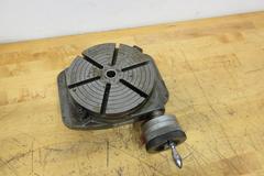 Hoffman 8" Manual Rotary Table with 6 T-Slots, Side Clamping, Approx 2-3/4" Work Face Height