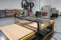 CAMaster Stinger X3 SR-48 CNC Router, 4 Zone Hurricane Vacuum Table System, Main Spindle and 2 Sub Spindles