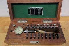 Small Hole Dial Bore Gages, (1) Diatest .165" - .394" with Setting Rings, (1) Scherr Tumico Approx .225" - .325", Both In Wood Cases