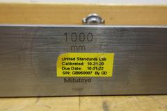 Mitutoyo 1000mm Precision Gage Block in Wood Case,  Actual Measurement 1000.00054mm
