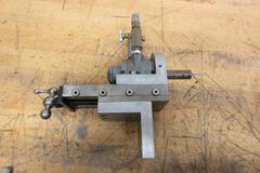 Gast Air Driven Spindle Mounted on 2" Travel Cross Slide, and  Small 1.75" Wide Self Centering Vise