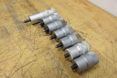 Precision Micrometer Heads (7pcs), 0-1" and 0-50mm Ranges, Starrett, Mitutoyo, Scherr Tumico and Other