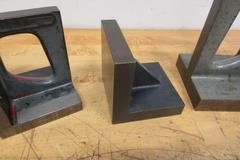 Cast Iron Angle Plates (4 pcs), (1) 4.5" x 5" x 8", (2) 3.75" x 4" x 5", (1) 4" x 4" x 4"