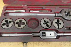 Tap and Die Sets with Assorted Handles in Cases