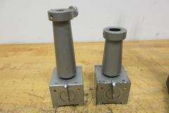 Van Keuren 16" Indicator Stands (2 pcs) with (2) Gertner Magnetic Base Stands with 1/2" & 3/4" Shank Holders