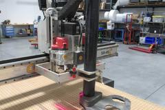 CAMaster Stinger X3 SR-48 CNC Router, 4 Zone Hurricane Vacuum Table System, Main Spindle and 2 Sub Spindles