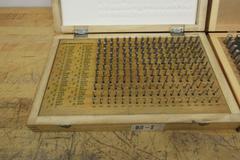 Pin Gage Sets (1) Enco M-1 Plus .061" - .250", (1) Meyer M-2 Plus .251" - 500",  Both Look Complete in Wood Cases