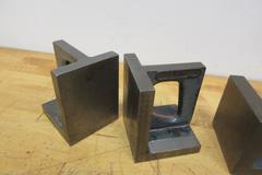 Cast Iron Angle Plates (4 pcs), (1) 4.5" x 5" x 8", (2) 3.75" x 4" x 5", (1) 4" x 4" x 4"