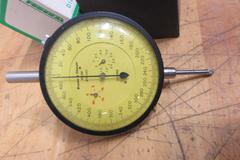 Dial Travel Indicators (3pcs) , (1) Federal 3" Face 1/2" Travel .0001" Res, (1) Brown & Sharpe 3" Face 1" Travel .002mm Res, (1) Federal 1" Face .0005" Res .09" Travel